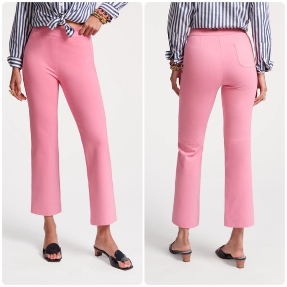New! Frances Valentine High Rise Pull on 4- Way Stretch Pink Pants 💕 size 4 NWT! - Picture 4 of 16